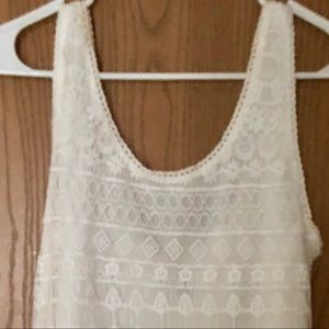 WHITE LACE OVERLAY BOUTIQUE DRESS LOWERD BACKLINE